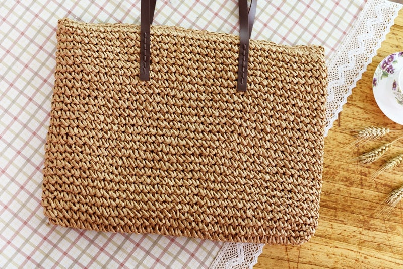 New Seaside Holiday Woven Bag Portable