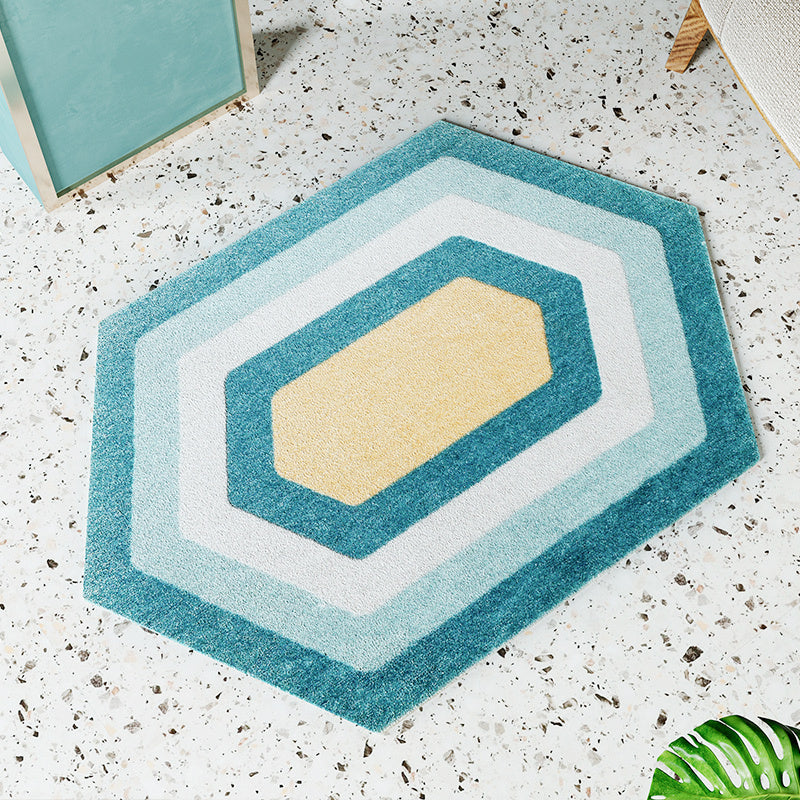 Geometric Pattern Absorbent Floor Mats In The Door Home Bathroom Entrance Non-slip And Quick-drying