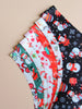 21pcs Seamless Christmas Print Thongs for Women - Soft, Breathable Low-Rise Panties with Scallop Trim