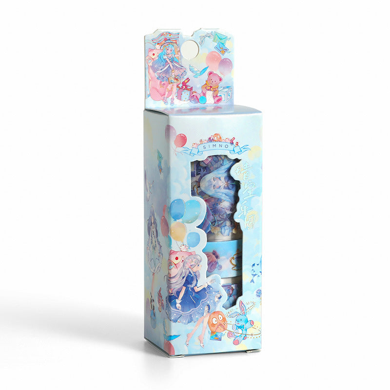 Cartoon Cute Girl Heart Fantasy Land Series Journal Material Tape