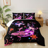 Butterfly Comforter Set Black And Gold Bedding Floral Comforter 3 Piece Set (1 Bed Comforter + 2 Pillow Cases), Comforter For All Seasons, Soft, Comfortable And Breathable Printed Bedding For Home Dormitory Decoration