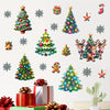 Christmas Cheer Wall Decals - Removable PVC Stickers with Tree, Reindeer & Snowflakes for Living Room and Bedroom Decor