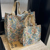 Flowers Canvas Handbag Fashion Large Capacity Shoulder Bags For Women