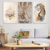 3-Piece Spiritual Canvas Wall Art Set, Modern Buddha & Nature Themed Posters, Frameless Indoor Portrait Orientation Prints for Living Room Decor, 15.7 x 23.6 inches