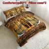 3PCS Egyptian Art Comforter Set 1 Quilted Comforter + 2 Pillow Cases - Breathable Soft Polyester Filling And Cover, Classic Print