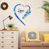 1pc Glamorous Romantic Heart Acrylic Mirror Wall Sticker - Self-Adhesive, Removable, 1mm Thick - Adds Romantic Charm to Living Room & Bedroom Decor - Vibrant, Durable & Easy to Apply