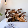 Cow Comforter, Cow Print Bedding Comforter, Cowhide Comforter Soft Breathable Lightweight With 2 Pillowcases