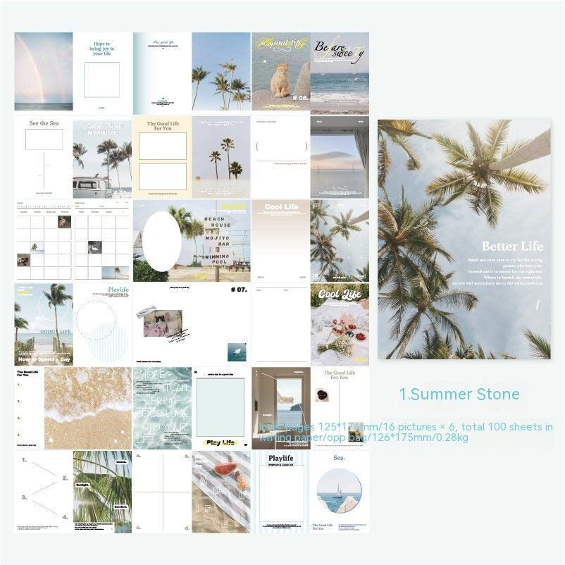 Artsy Ins Style Beautiful Scenery Color Journal Diary Book