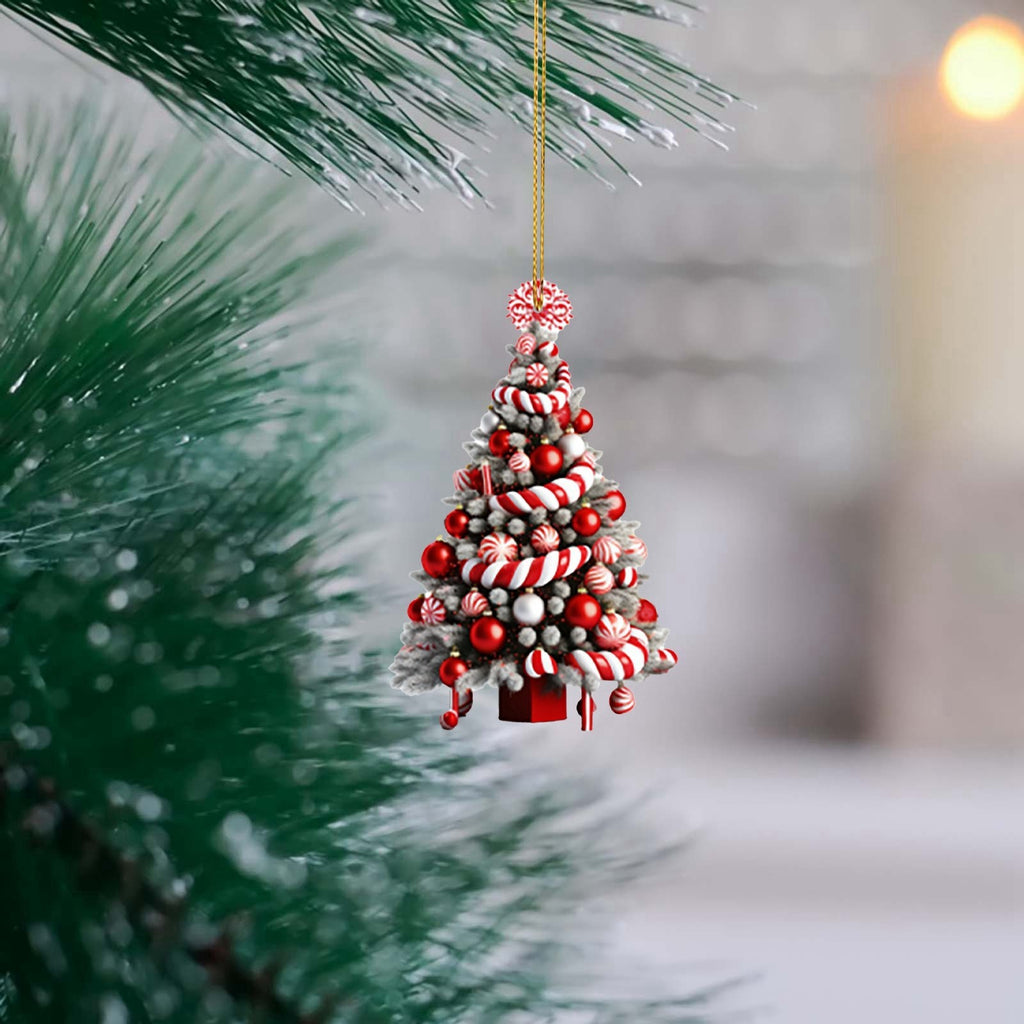 Christmas Tree Pendant Holiday Decoration Acrylic Flat Decorations