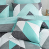 8 Pieces Teal Comforter Set Queen Size Bed In A Bag Set Geometric Bedding Quilt Set Luxury Chevron Printed Teal And Grey Bedding Down Alternative Comforter Soft Microfiber Turquoise Comforter With 200g Microfiber Filling Lightweight For All Seasons