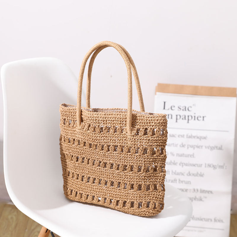 Korean Style New Straw Woven Hollow One-shoulder Woven Bag