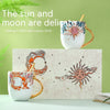 White Porcelain Water Cup Creative Sun Moon Couple's Cups