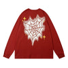 Men's Fashion Cotton Spider Web Heart-shaped T-shirt