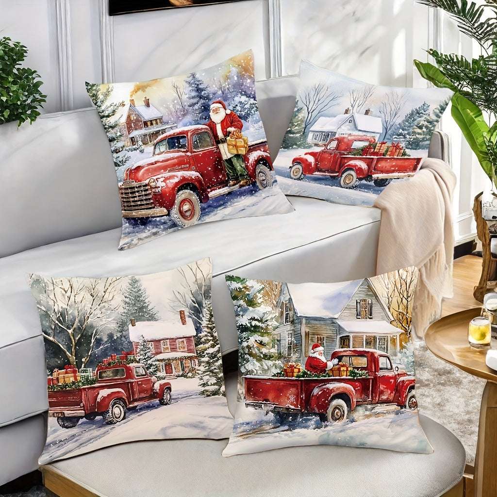 Christmas pillows - Christmas Pillows - Contemporary Printed Designs - Deck Your Halls in Delight