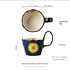 Handmade Large Capacity Painted Irregular Breakfast Cups For Household Use