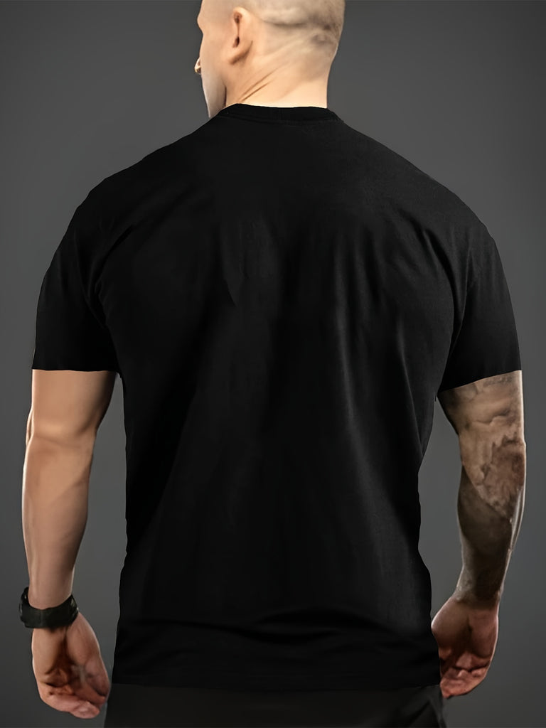 Men's Build DIFFERENT Graphic Printed T-shirt, Short Sleeved Round Neck T-shirt, Summer Outdoor Men's Clothing
