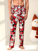 Men's Trendy Christmas Santa Claus Print Loose Pajama Trousers, Stylish All-match Pants, Comfy & Skin-friendly Daily Home Pants