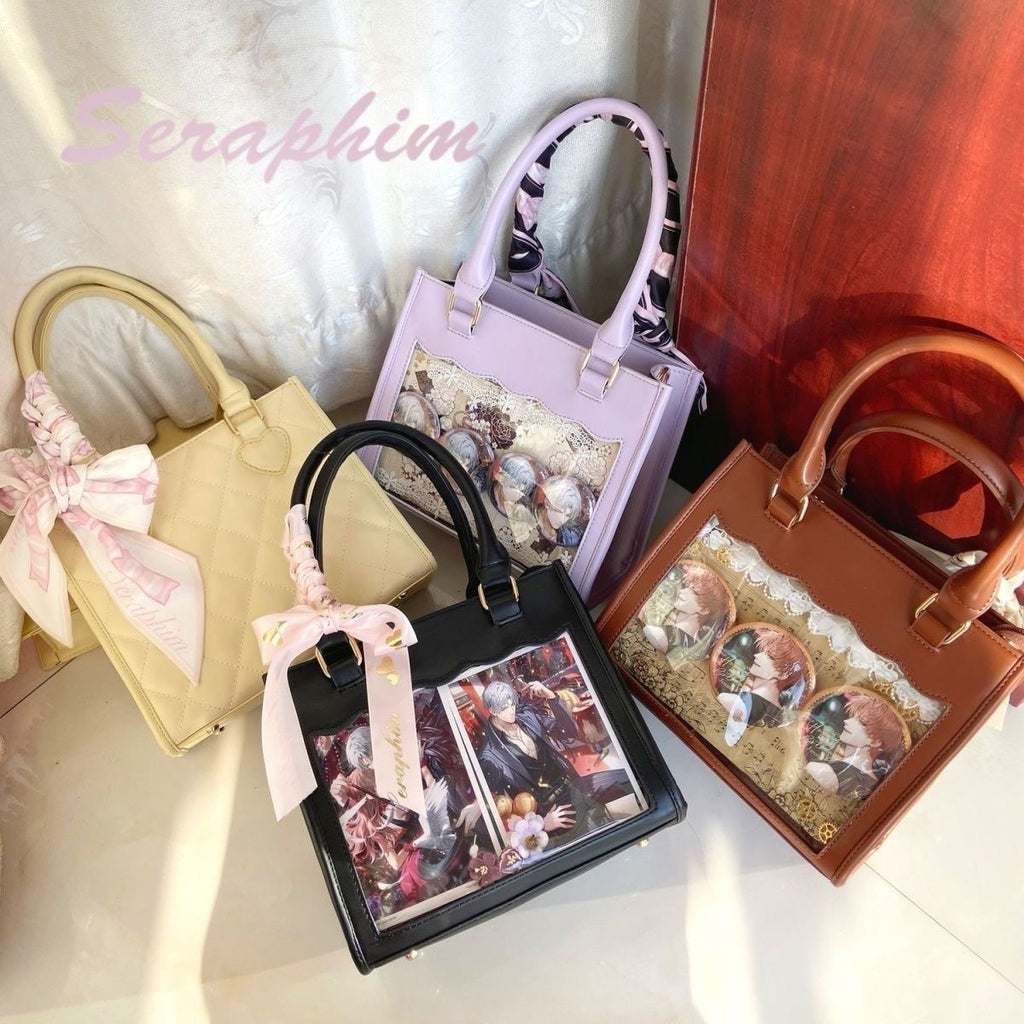 Rhombus Lace Japanese Cute Portable Crossbody Bag For Women