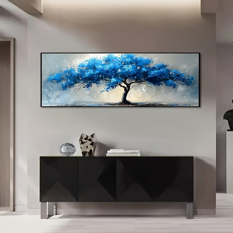 Tree of Life Acrylic Canvas Painting - Unframed, 1PC, Extra Large Abstract Landscape Wall Art - Modern Geometric Decor for Living Room, Bedroom, Kitchen, Bathroom - Canvas Wall Hanging