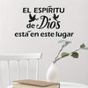 Spanish Quote Dove Wall Stickers, Art Deco Style Graphic Vinyl Decals, Detachable Self-Adhesive Home Decor for Living Room Bedroom Study Dining Room, Single-Use Irregular Shape Glossy Finish