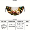 Golden Star & Green Leaf Christmas Tablecloth - Waterproof, Colorful Round Polyester Cover for Dining & Outdoor Use, Perfect for Parties, BBQs, Picnics - 63 Inch