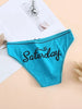 7 Pcs Soft & Breathable One Week Colorful Women's Bikini Panties, Intimates Briefs Underwear & Lingerie