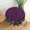 1pc, 60 Inch Round Tablecloth, Christmas Themed Polyester, Machine Woven, Durable Cover for Holiday Dining and Home Decor