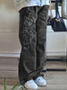 Emmiol Washed Heart Pattern Cargo Jeans