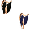 Stitching Solid Color  Beach Dress Suspender One-piece Skirt