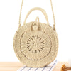 Straw bow crossbody woven bag