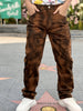 Men's Fashion Denim Pants with 3D Full Print Design, Street Style Straight-Leg Jeans, Suitable for All Seasons, Plus Size Jeans, American, Digital Printing, Special Choice