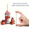 4pcs/1set Christmas Acrylic Snowman Christmas Tree Ornaments - 2D Cartoon Design Home and Garden Decoration