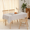 Cotton Linen Embroidery Daisy Tablecloth Decorative Macrame Table Cover Fashion Tassel Table Cloth