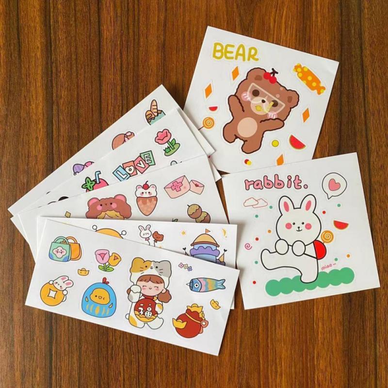 Cute Seamless Diy Primary School Students Stick Cups 3d Stickers