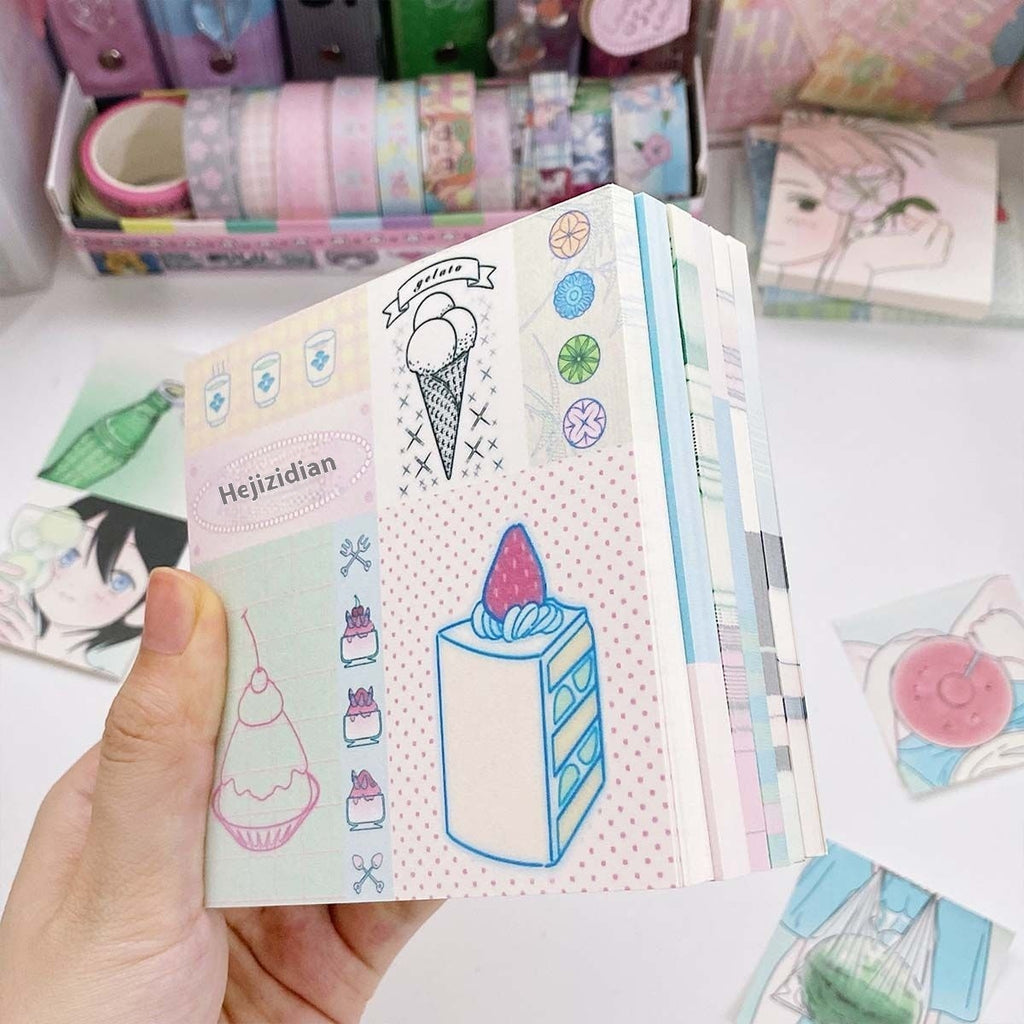 Journal Material Collage Event-recording Pocketbook Tearable Mini Wow