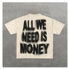 Hip Hop Pattern Printed T-shirt Large Profile Gothic Top