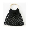 Straw bow crossbody woven bag