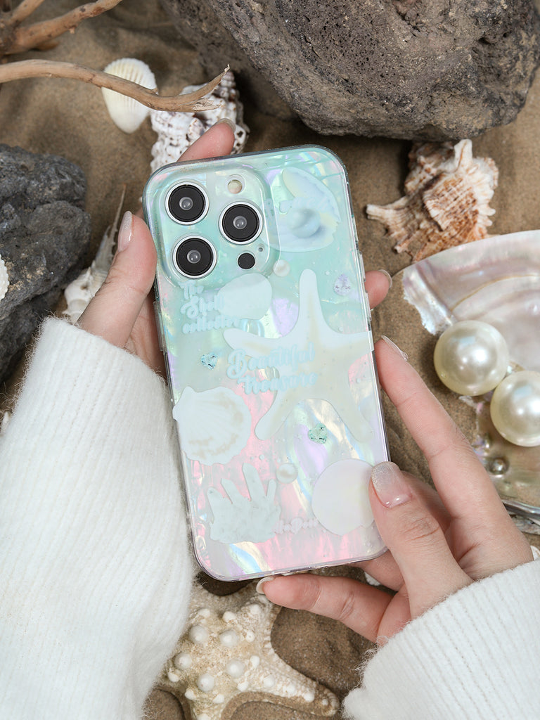 Double Layer Ocean Shell Patterned Phone Case