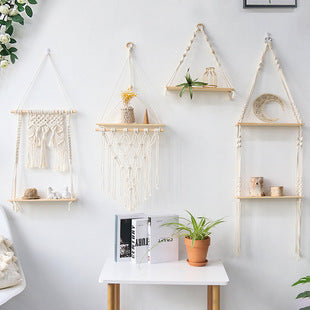Bohemian Hand-woven Tassel Triangle Flower Pot Rack