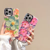 High Sense Spot Drill Oil Painting Flowers Phone Case