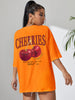 Cotton Women T-shirt Red Cherries Printed Tees Summer