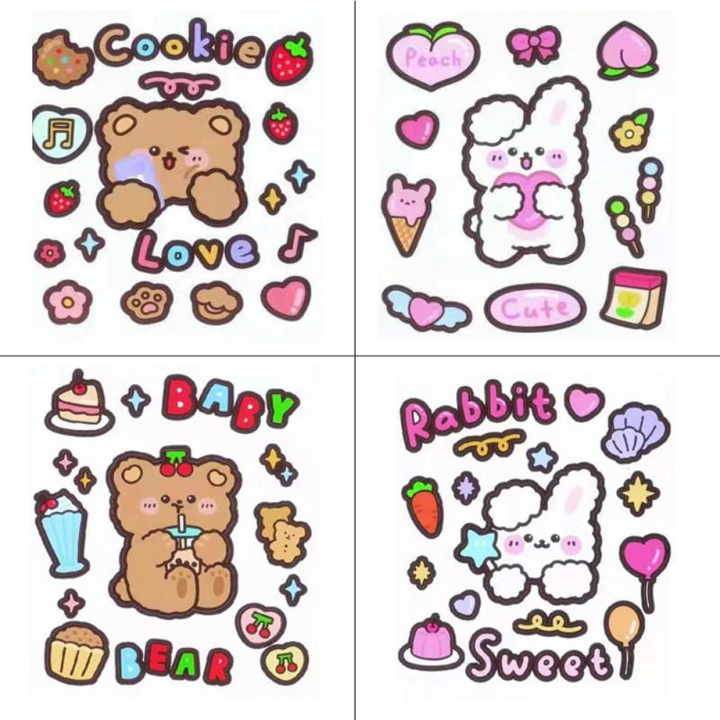 Cute Seamless Diy Primary School Students Stick Cups 3d Stickers
