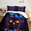 3-piece Skull And Butterfly Print Comforter Set, Fashionable Design, Super Soft Polyester, Gentle On The Skin, Plush And Comfortable, 1 Comforter And 2 Pillowcases, Comforter Insert Not Included, Perfect For Bedroom And Guest Room Decoration.