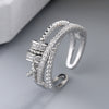 Turnable Anxiety Rings With Bead Relieve Stress Rings For Women Men Jewelry