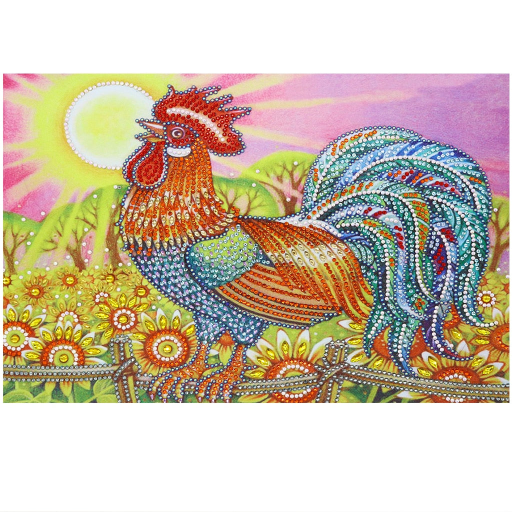Good Morning Rooster Special Shaped Diamonds