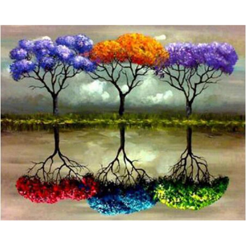 Colorful Tree Reflection 5D Diamond Painting Kit