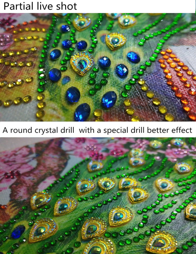 Green Peacocks Special Shaped Diamonds