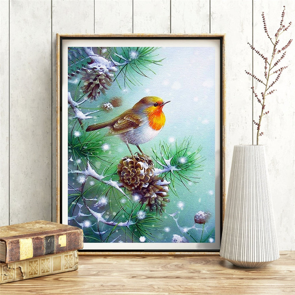 Bird Christmas Pinecone
