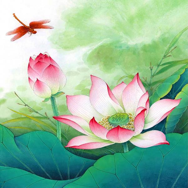 Dragonfly Lotus 5D Diamond Painting Kit