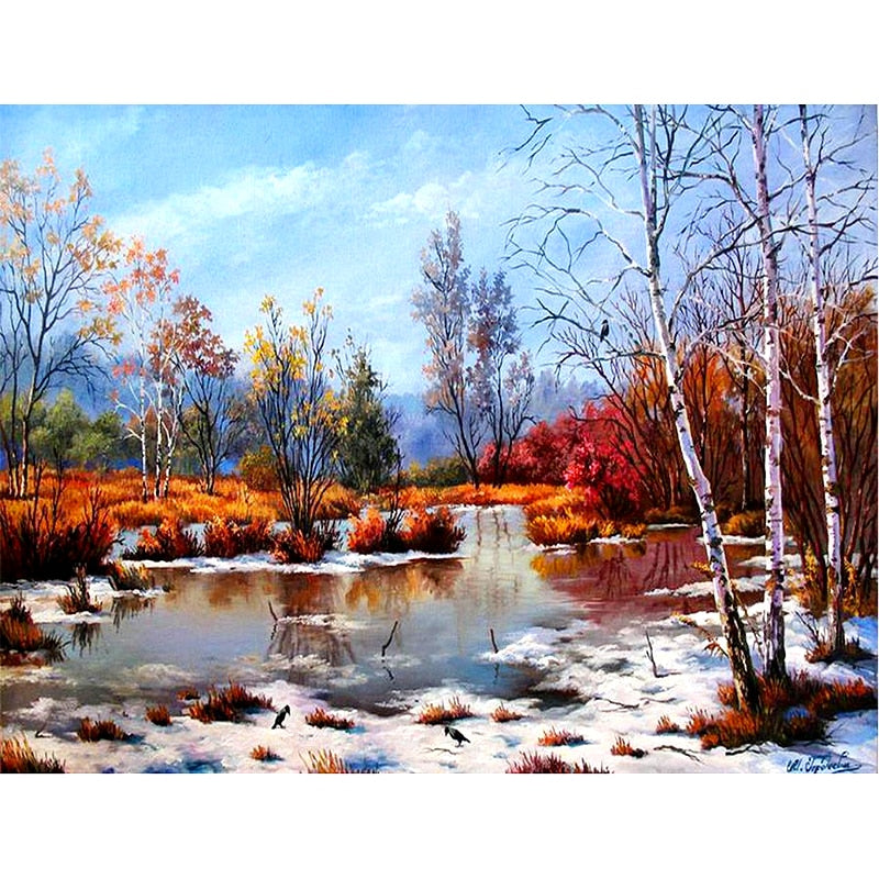 First Snow 5D Diamond Painting Kit